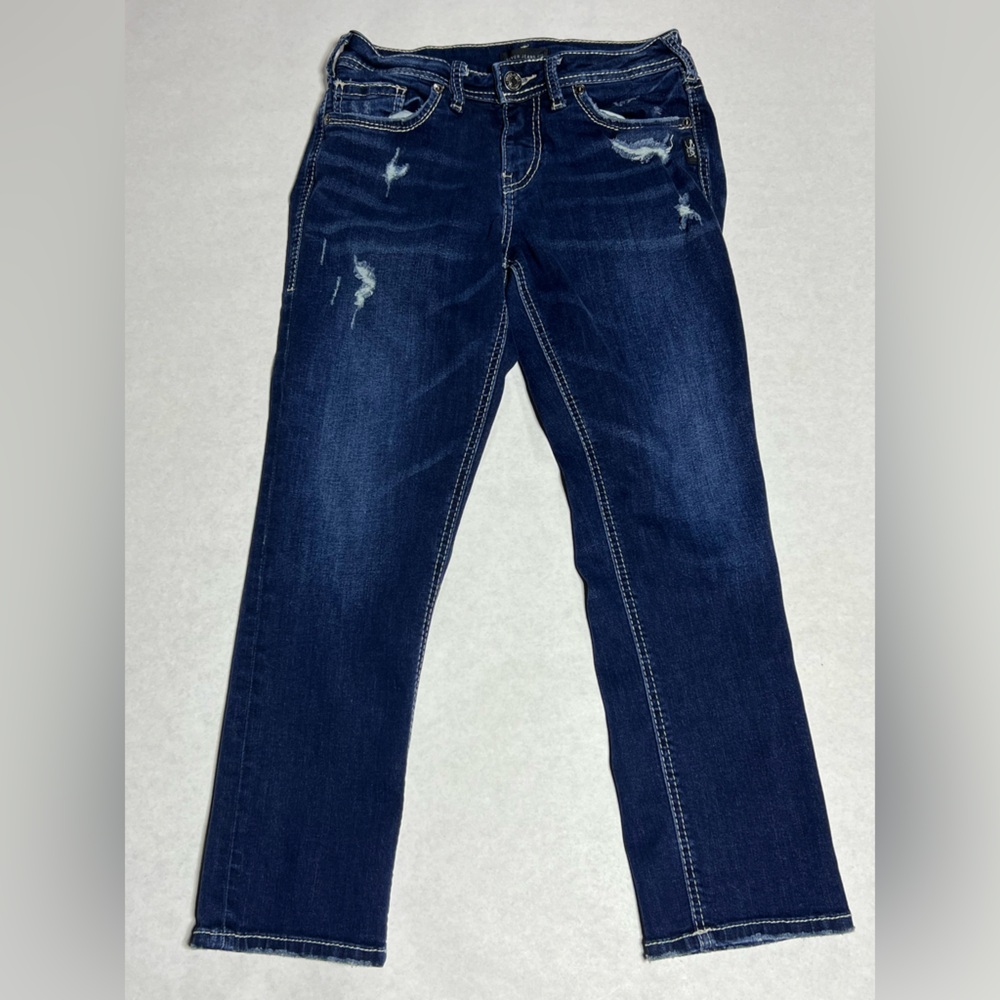 Silver suki capris size 28